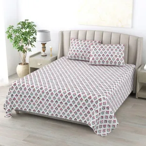 Shirley Floral Bedsheet - Pink