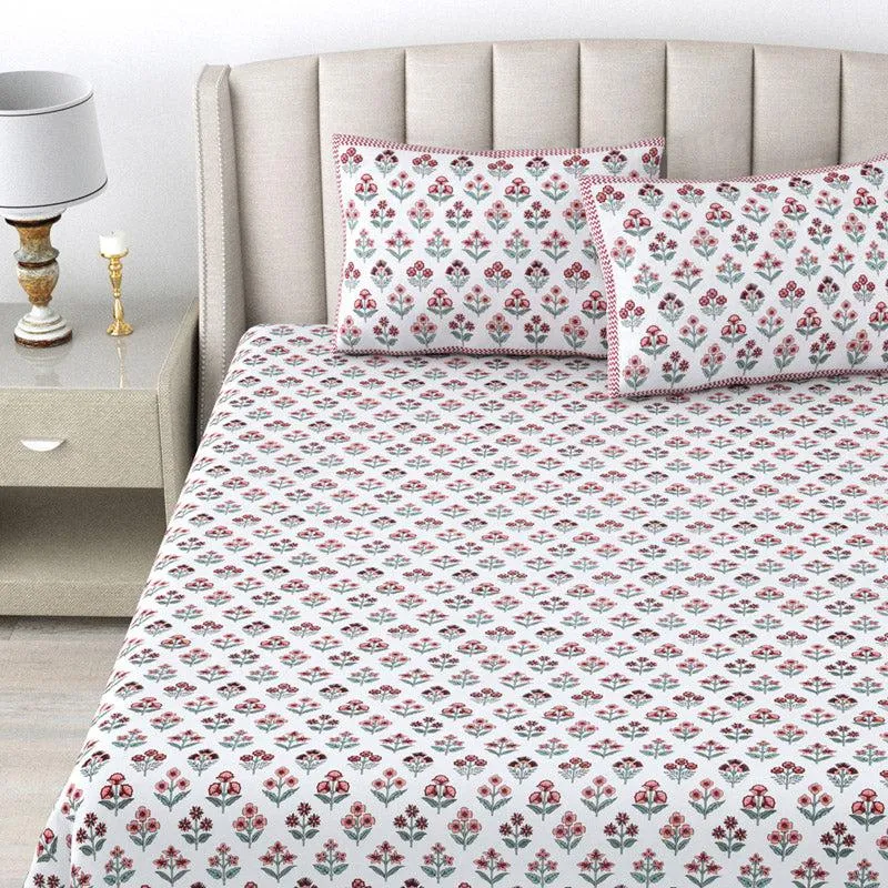 Shirley Floral Bedsheet - Pink