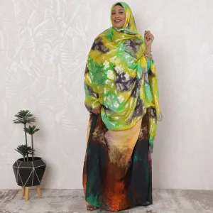 Spring Essence Pure Fransawi Silk Chiffon Fabric with Metallic Floral Motifs, 110cm Width - Traditional Garbasaar, Piece of 2.0 Mtrs-D18627
