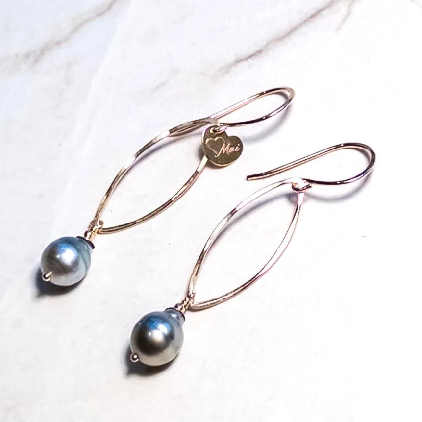 Tahitian Pearl Drop Earrings