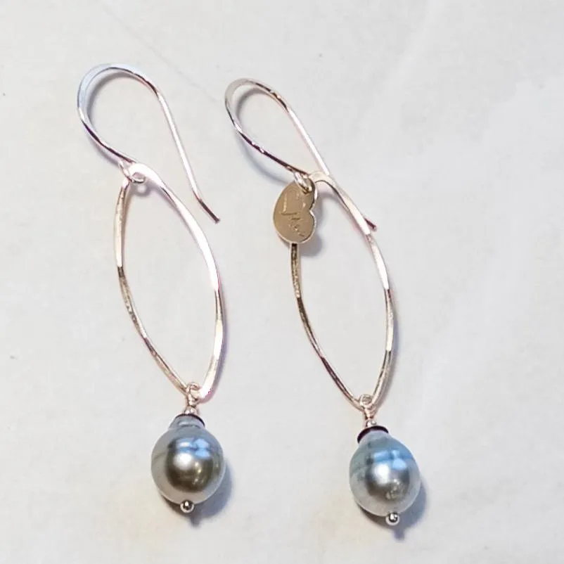 Tahitian Pearl Drop Earrings