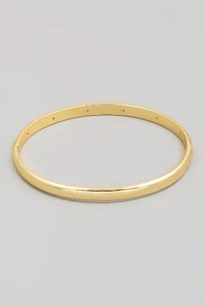 Tangled Star Gold Dipped Studded Engraved Bracelet - Gold