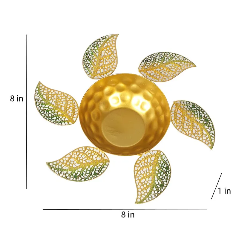 Traditional Brass Urli & Diya  Set