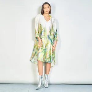 Tropical bloom flowy midi dress wholesale